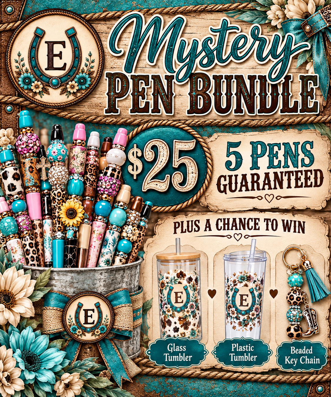Layze E Ranch Creations Mystery Pen Bundle - $25, 5 pens guaranteed with chance for bonus prizes
