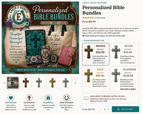 Layze E Ranch Creations Personalized Bible Bundles