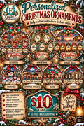 Personalized Western Christmas Ornaments by Layze E Ranch Creations