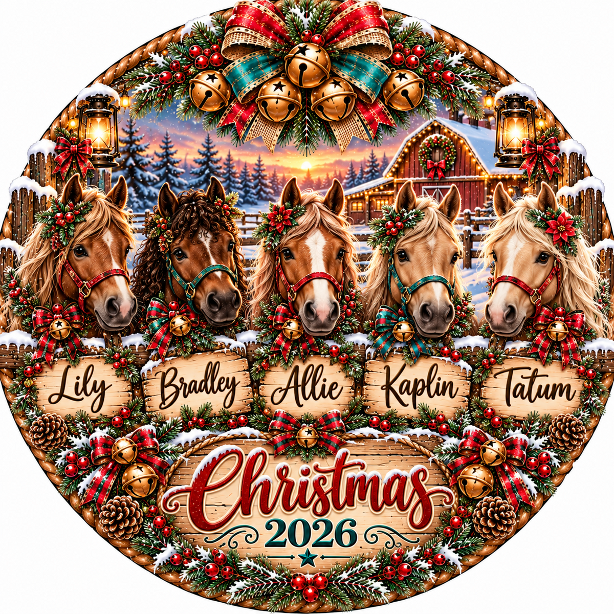 Personalized Christmas ornament design example 1