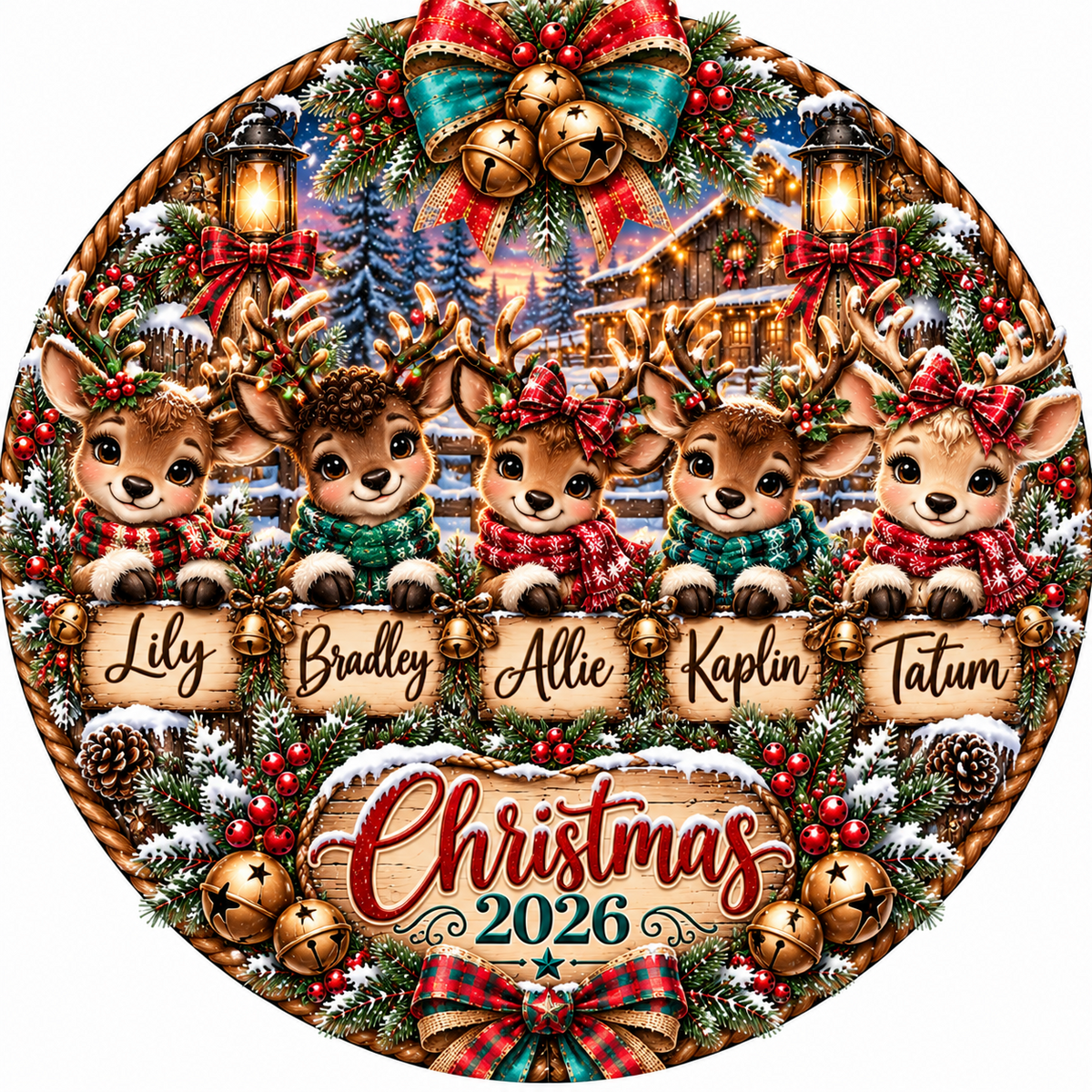 Personalized Christmas ornament design example 3