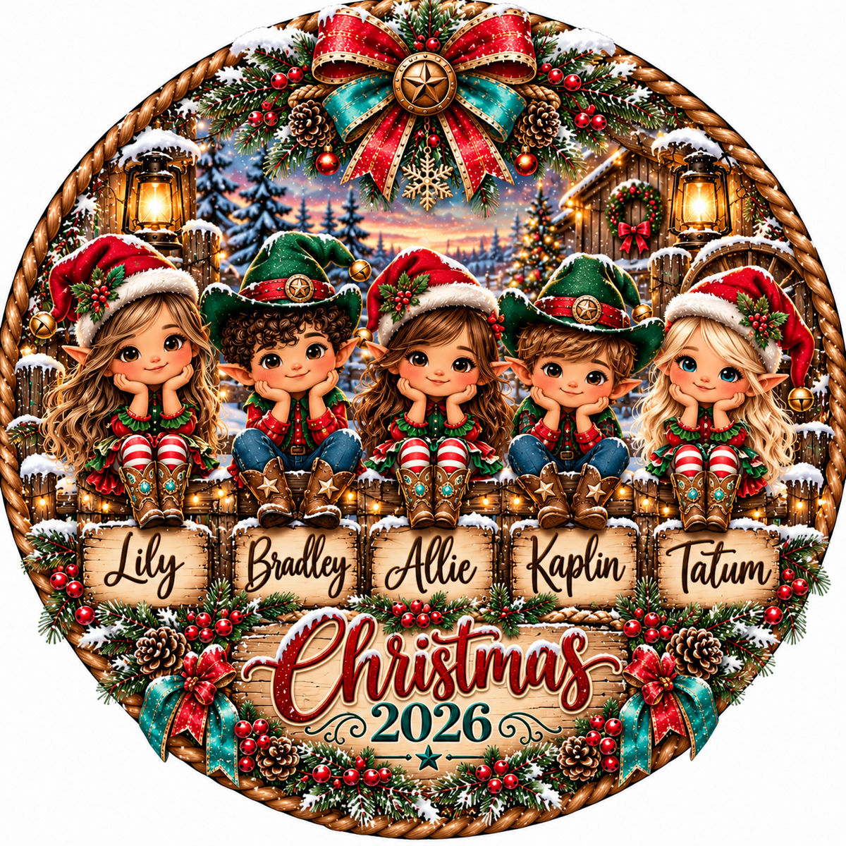 Personalized Christmas ornament design example 4