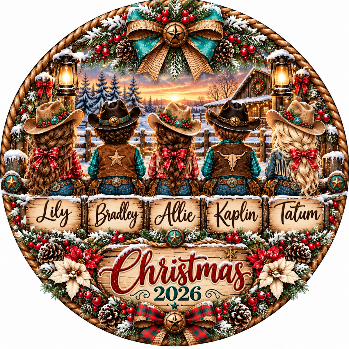 Personalized Christmas ornament design example 5