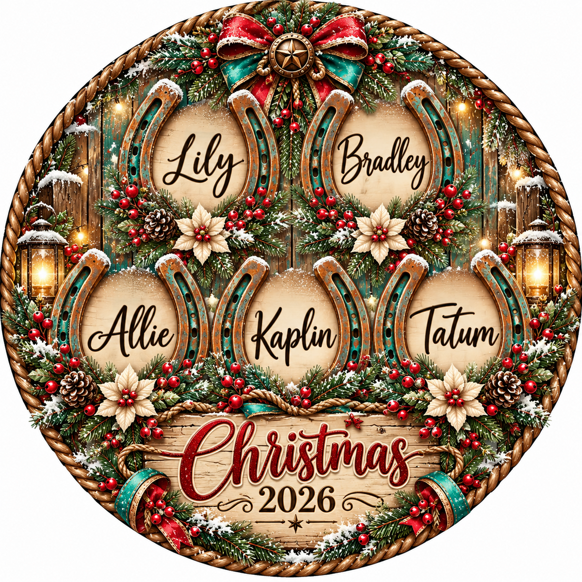 Personalized Christmas ornament design example 7